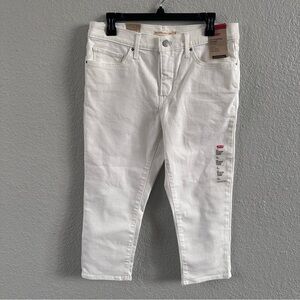 Levi's 311 Shaping Skinny Capri Jeans White Mid Rise Size 12 W31 NWT
